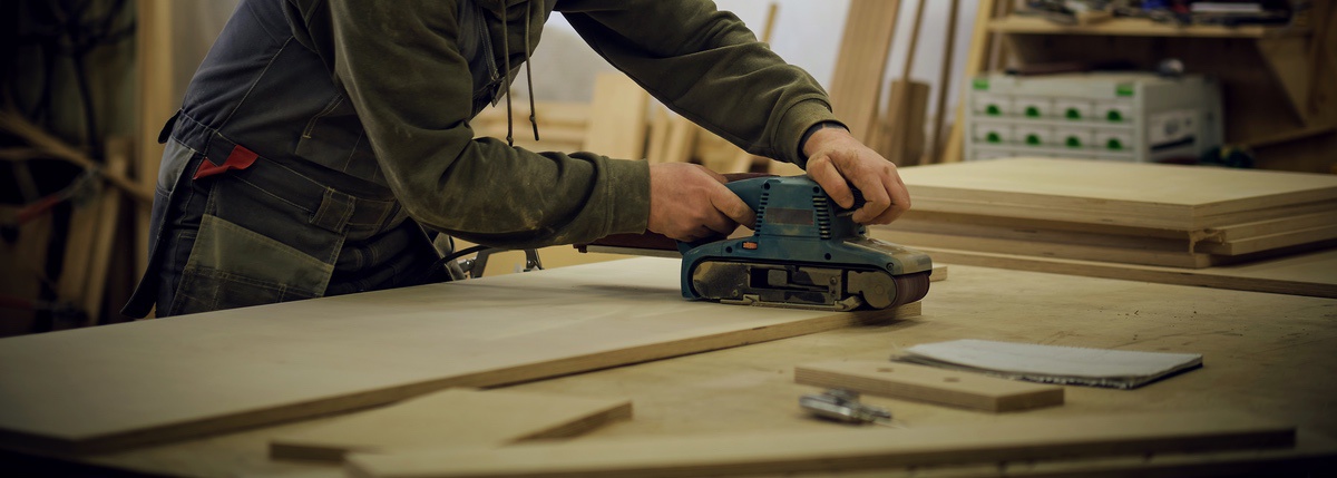 Sanding cabinet surfaces for a smooth finish
